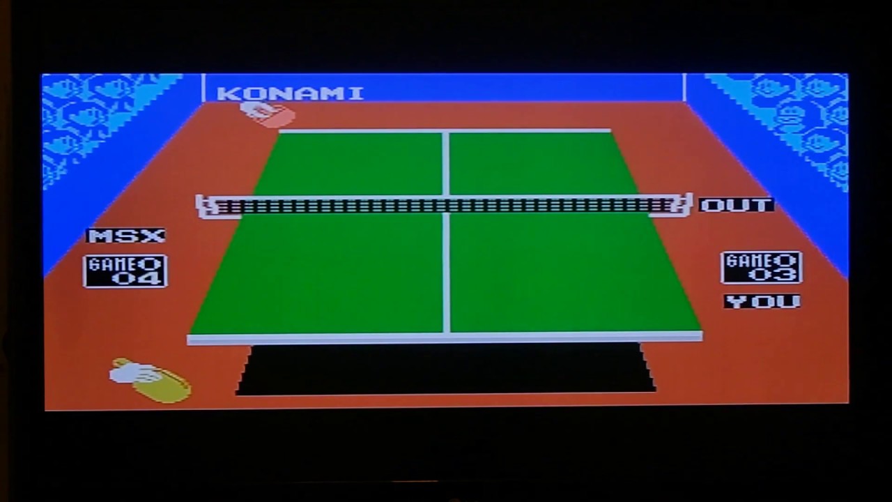MSX game: Konami´s PING-PONG - YouTube