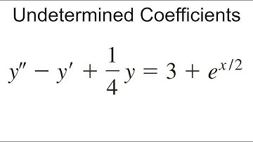 Undetermined Coefficients Example | Differential Equations | y