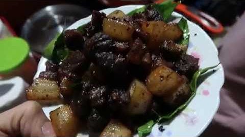 THỊT LỢN RỪNG CHAO LÁ MẮC MẬT (TÂY BẮC)