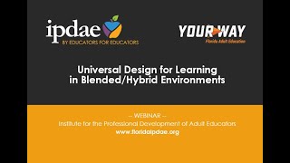 Universal Design for Learning in Blended/Hybrid Environments (Webinar)
