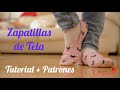 Tutorial Costura - Zapatillas de Tela - Zapatillas de andar por casa - How to make fabric slipper