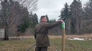 Saber cuts while drawing from scabbard.