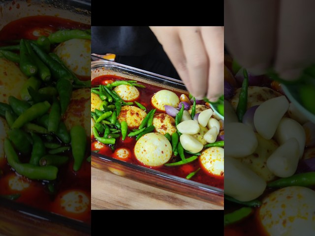 mukbang telur kuah minyak cabe toping cabe bawang #mukbang #asmr #makan #asmreating