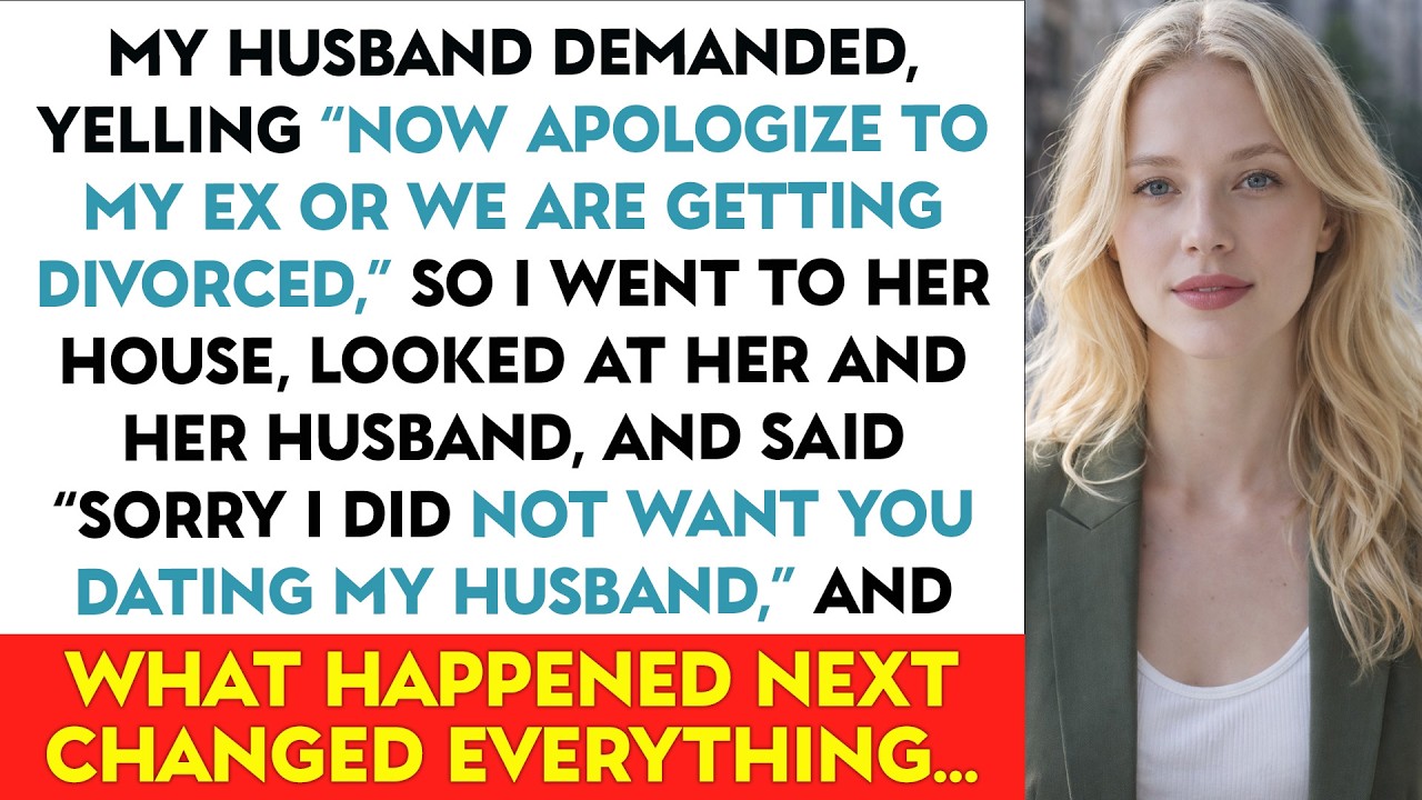 My Husband Demanded, Yelling “Now Apologize To My Ex Or We Are Getting Divorced,” So I Went To Her…