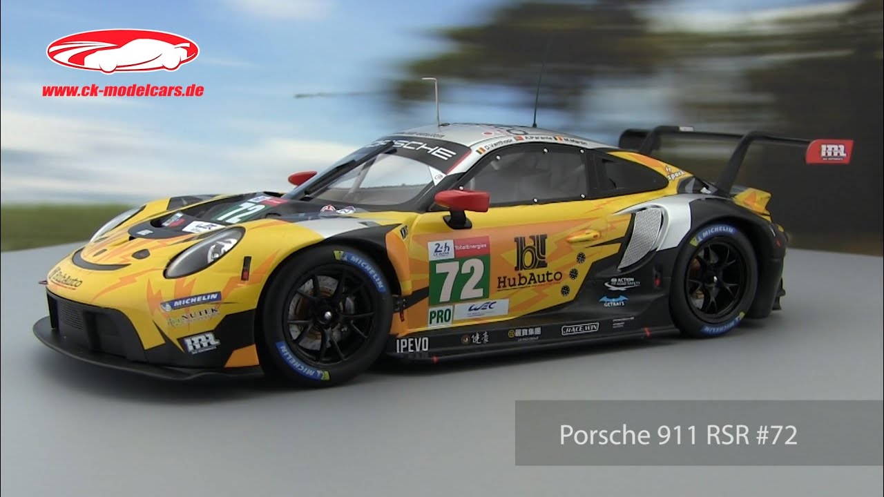 Ixo 1:18 Porsche 911 RSR #72 24h LeMans 2021 HubAuto Racing LEGT18