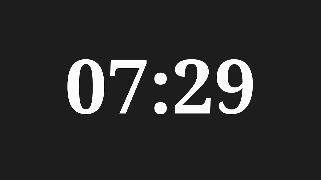 7 Minutes 29 Seconds Countdown Timer - YouTube