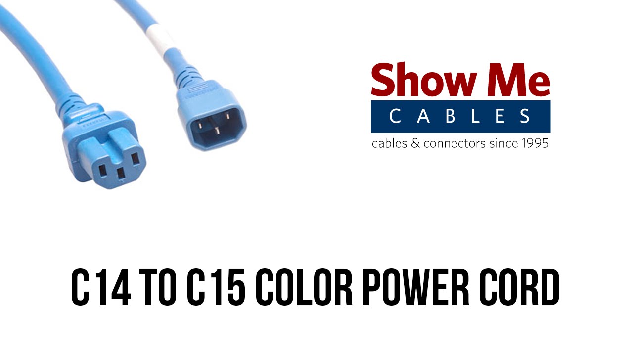 Color Power Cord - C14 to C15 - YouTube