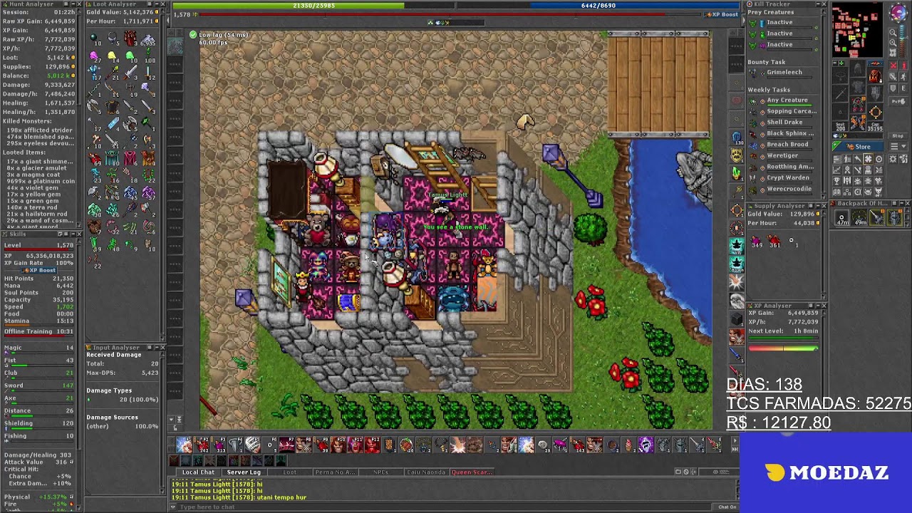 TIBIA GLOBAL - NESSA LIVE VOCÊ SÓ ENCONTRARÁ BOUNTY TASKS