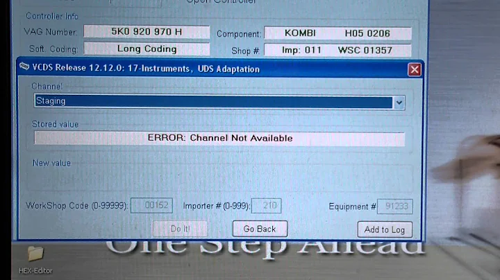 VW Golf 6 Staging or Needle Sweep on a cluster that doesn't support it. Not VCDS