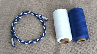 Cara Membuat Gelang dengan Benang Jahit | Gelang Makrame Mudah