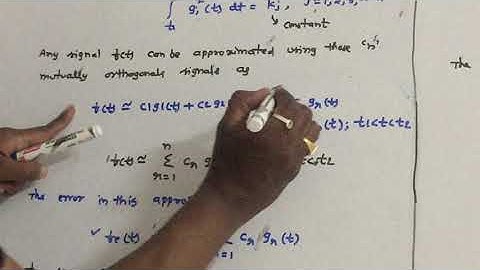 Signals & Systems - Mean Square Error - Derivation - UNIT I