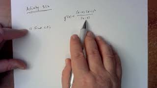 Math 124, Section 3.1:  Part 2.  Examples using the sign chart on the first derivative.