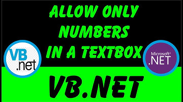 Allow only Numbers in a Textbox in  VB.NET