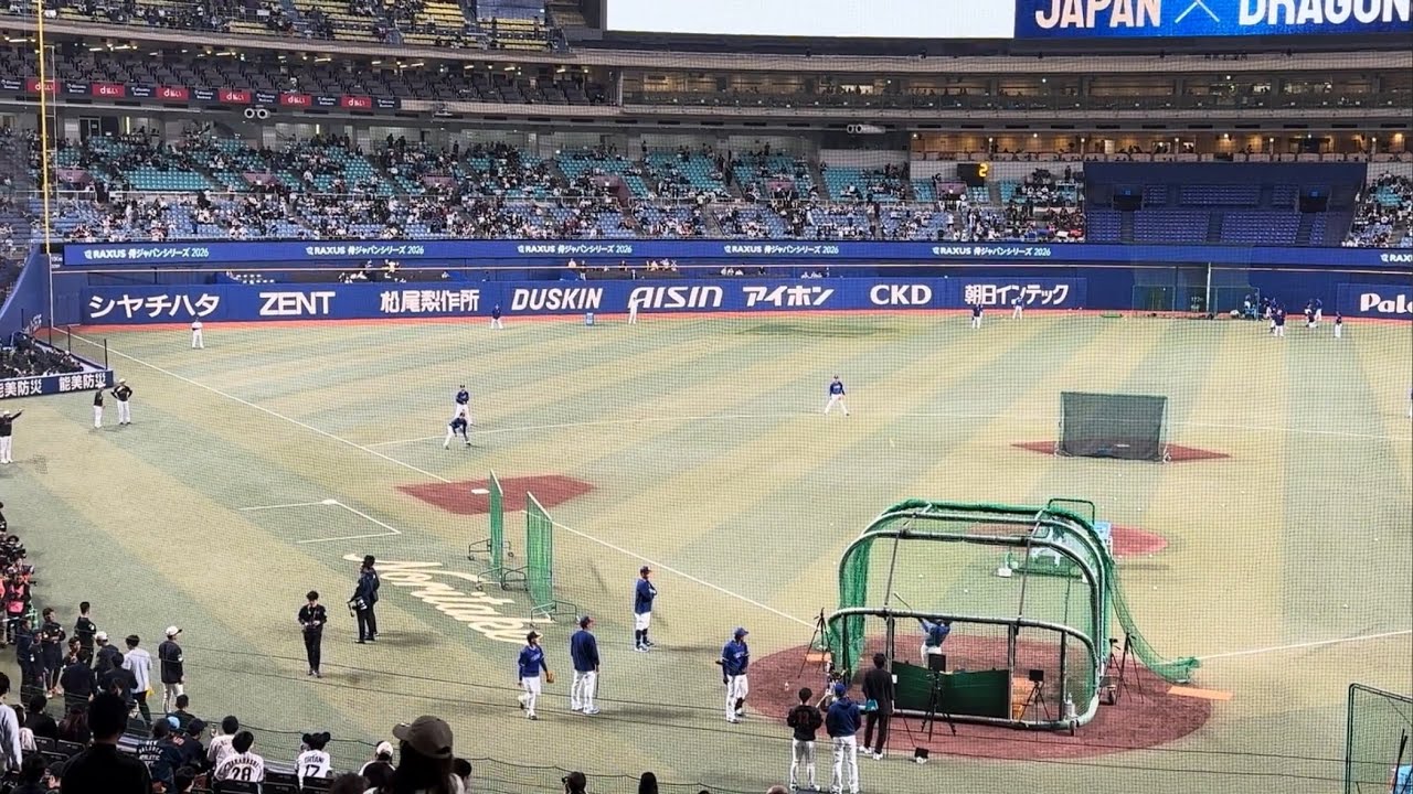 【4K】20260227_バンテリンドーム 打撃練習 昂弥 スタンドイン3連発