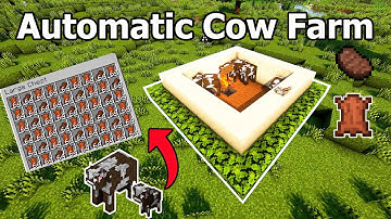 99% AUTOMATIC Cow farm in Minecraft 1.20! (Bedrock | Java)