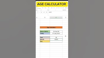 Create Age Calculator in Excel🔥👌 #excel #spreadsheetmagic #microsoftexcel #excelforbeginners #sheet