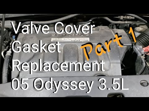 Valve Cover Gasket Replacement 05 Honda Odyssey 3.5L Touring (Part 1)