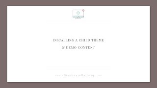 Installing a Restored316 WordPress child theme and demo content