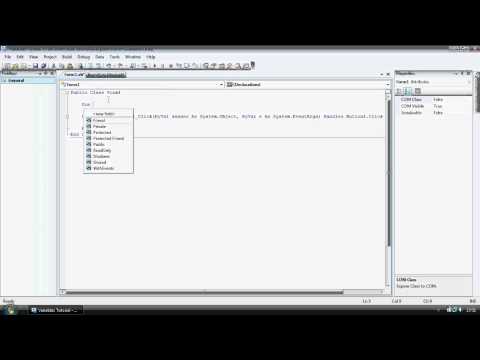 VB Variables Tutorial