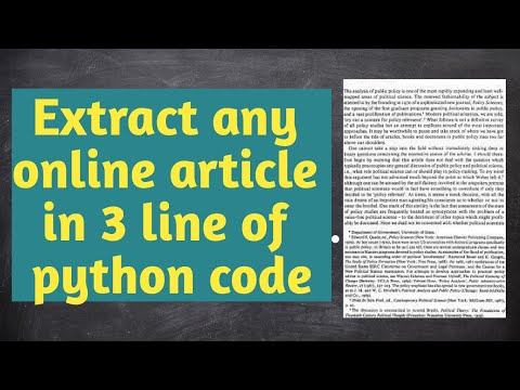 Extract any Web Article easily using Goose3 Python Module | Article Extractor Python | In Hindi |