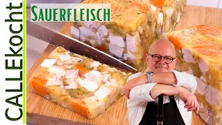 Sauerfleisch selber machen. Omas Rezept. Mit Bratkartoffeln ein Traum