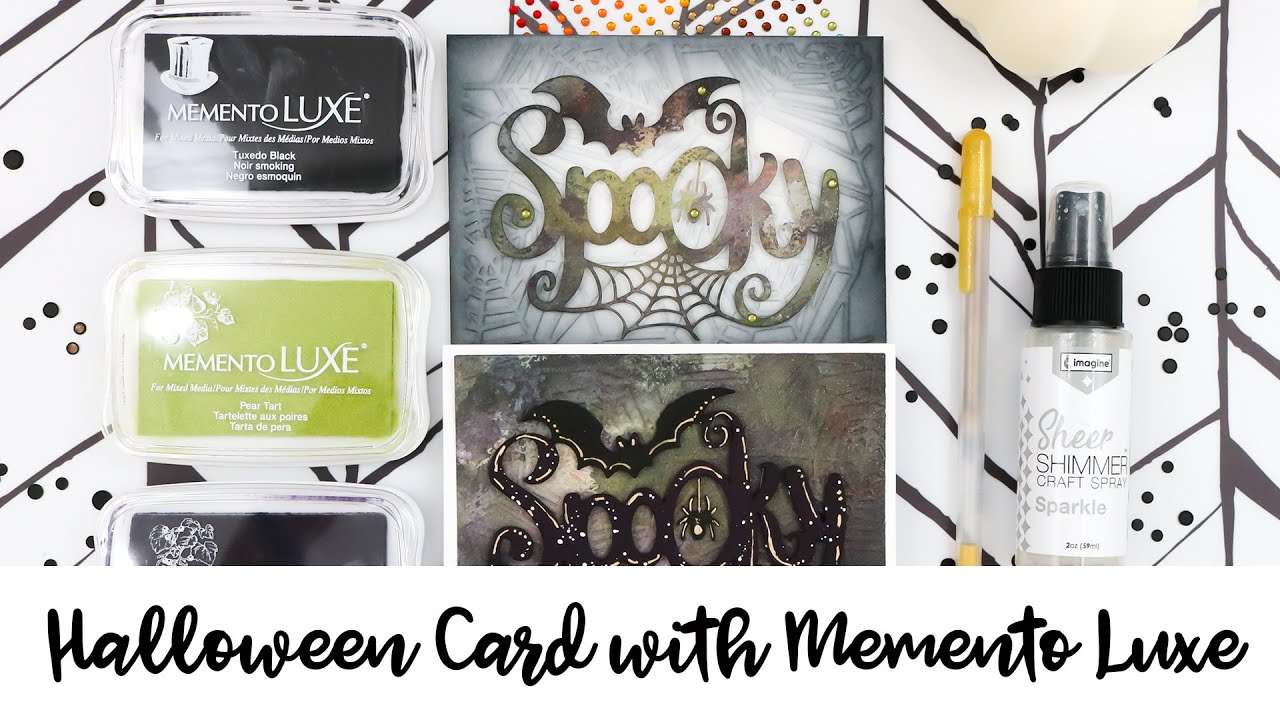 Ink Smooshing Technique with Memento Luxe and Sheer Shimmer Sprays