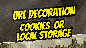 URL decoration with Cookie or Local Storage values