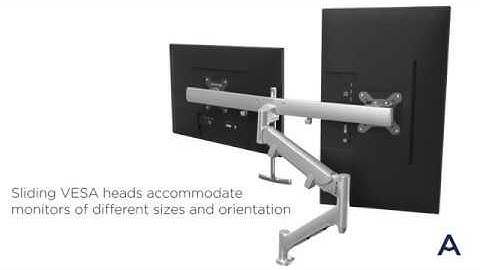 Atdec dual crossbar AWMS RHXB monitor arm