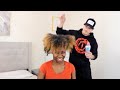 BOYFRIEND DOES MY NATURAL HAIR!!! (learning experience)