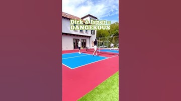 Dirk Nowitzki + John Isner. Pickleball giants.