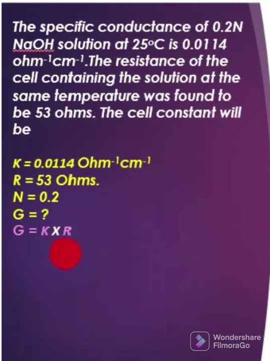 how-to-calculate-the-cell-constant-electrochemistry-youtube