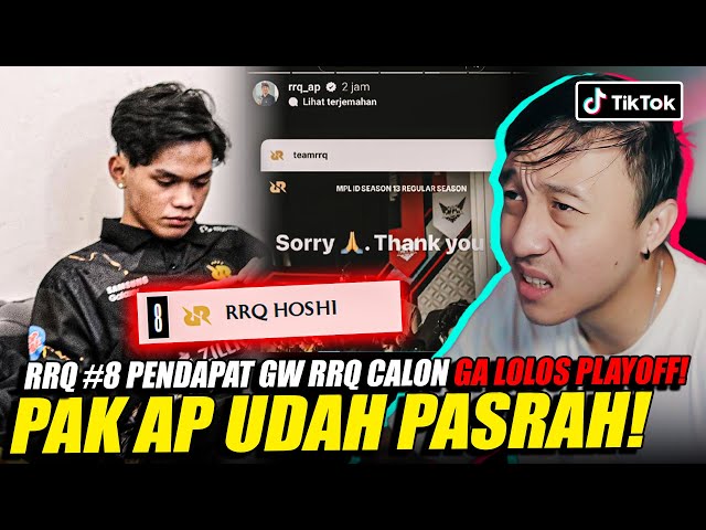 RRQ #8 PENDAPAT GW RRQ CALON GA LOLOS PLAYOFF! PAK AP UDAH PASRAH! REACTION TIKTOK MOBILE LEGEND class=