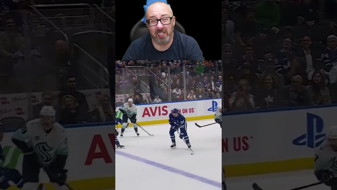 Auston Matthews with UnbeLEAFable Bank Shot Goal!! #shorts #nhl #hockey #mapleleafs