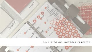 Plan with me: Monthly Planning