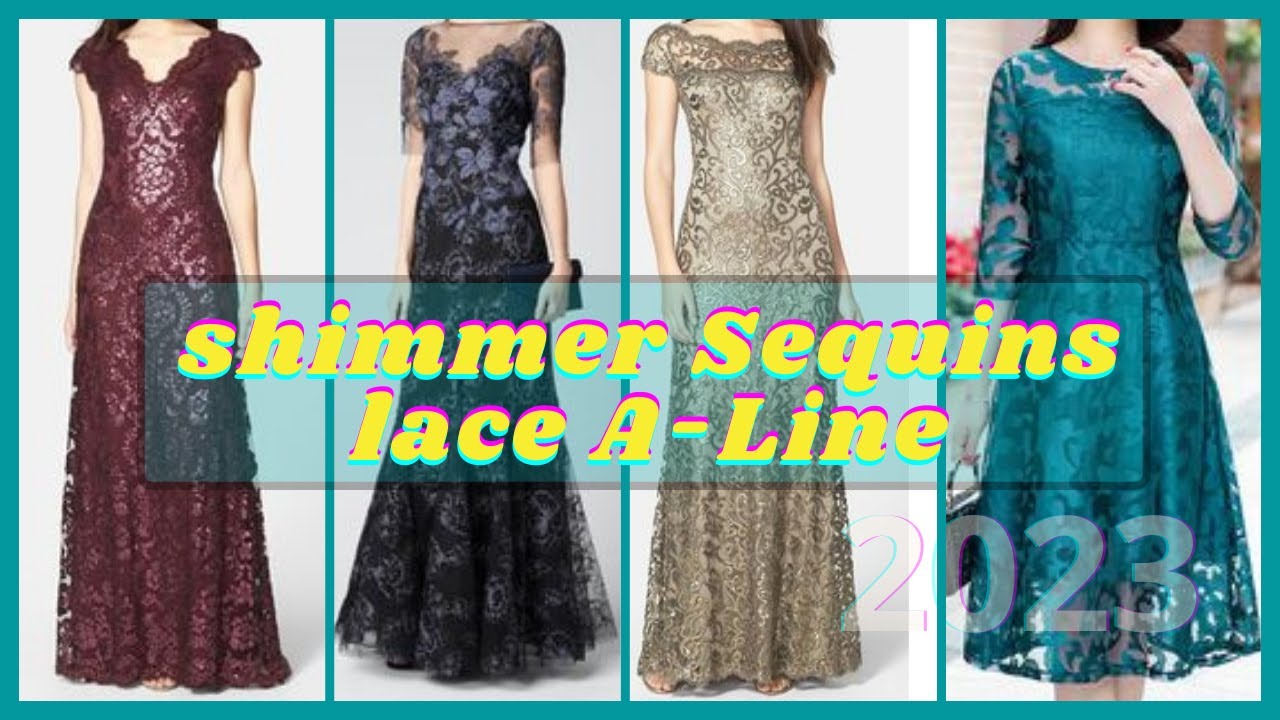 Supper Gorgeous Shimmer sequins lace Maxi dress 