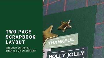 Two Page Scrapbook Layout Process Video: Happy Holidays//Flip Flap