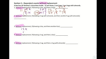 Probability Dependent events without replacement (s4)