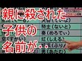 【閲覧注意】親に殺された子供の名前一覧