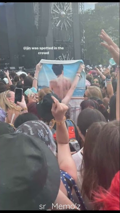 You know jin also spotted at lollapalooza 🤣🤣 #shorts #bts #jin #lollapalooza