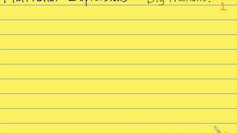 7.1 What is a Rational Expression - Quick Lecture