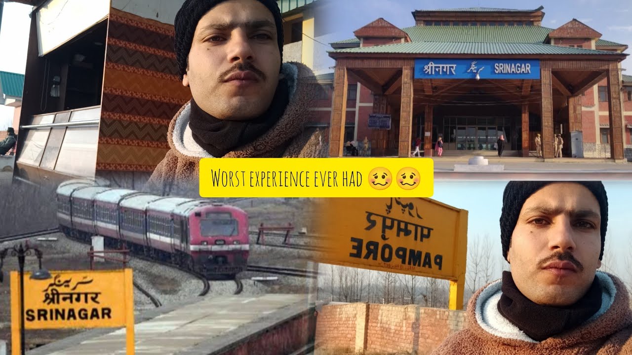 Srinagar to pampore by train 🚂🥶 worst experience ever 🥴🥴
