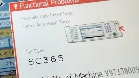 how to solution error message SC 365 Ricoh 2551/2550/2050