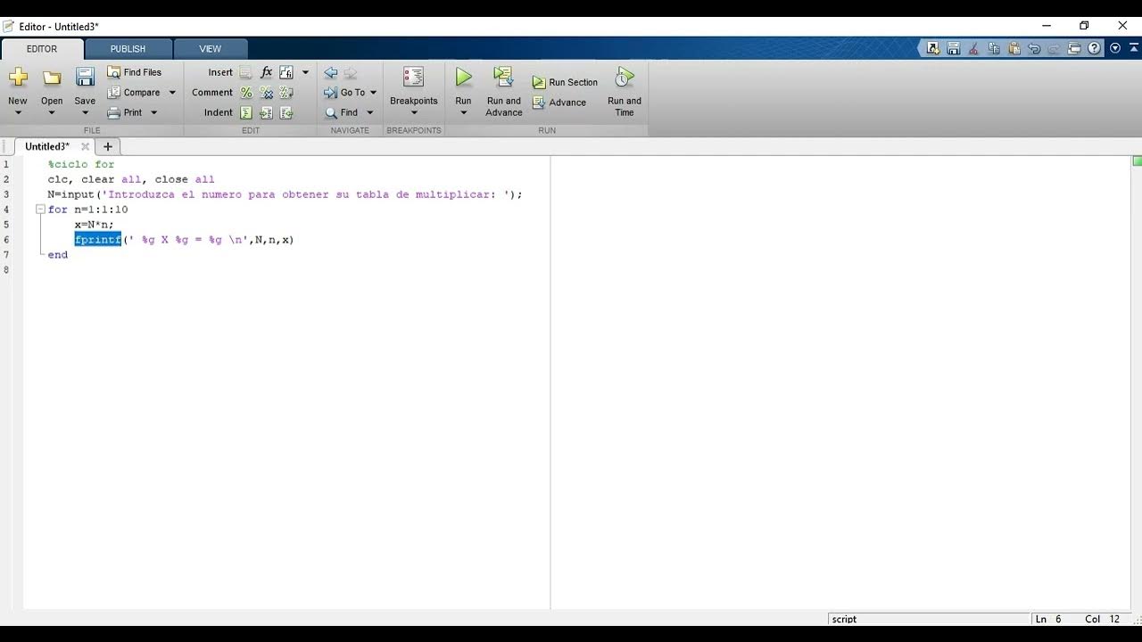 Ciclo for Matlab en menos de 5 min - YouTube