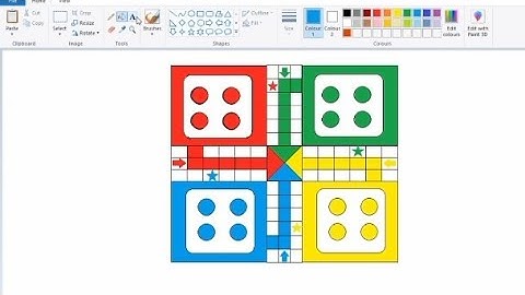 How To Create Ludo Board In Ms Paint || Use In Ms Paint.
