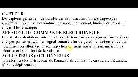 8 CAPTEUR CALCULATEUR  ET ACTIONNEUR