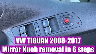 TUTORIAL: VW Tiguan (2008-2017) Mirror Adjust Switch Control Knob removal /  replacement in 6 steps - YouTube