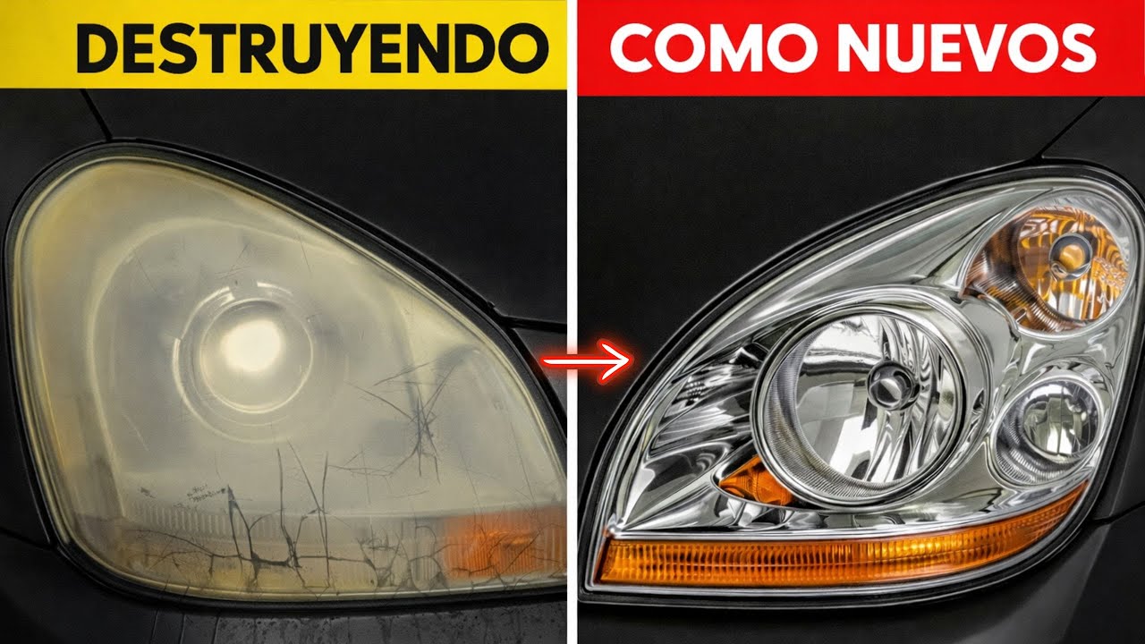 Estás destruyendo tus faros — el método alemán que deja faros opacos como nuevos