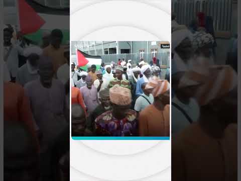 مظاهرة في لاغوس نيجيريا لدعم فلسطين