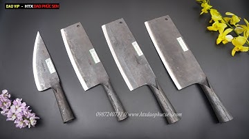 [dao phúc sen] BỘ DAO CÁN LIỀN THÉP NHÍP ĐỎ HÀNG CHUẨN DAO VIP -  HTX DAO PHÚC SEN