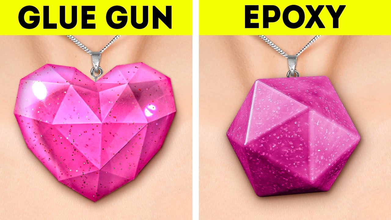 EPOXY RESIN VS. GLUE GUN CRAFTS | Colorful Miniature Ideas, DIY Jewelry And Accessories